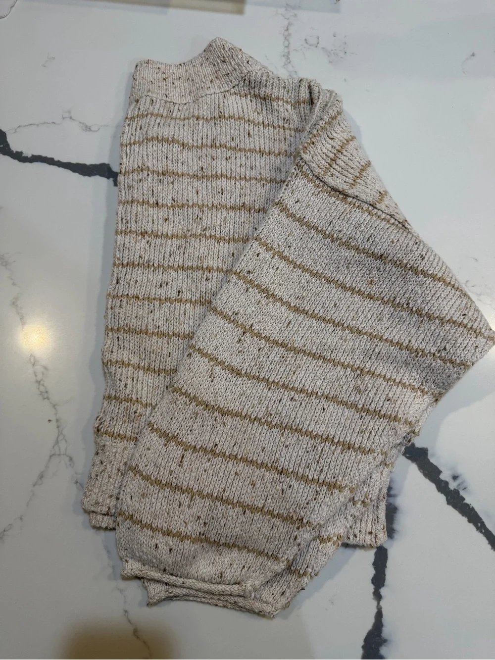 Free People Kids Striped Knit sweater - Cream & Tan